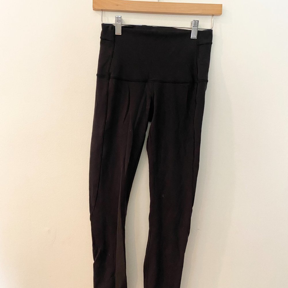 Lululemon Full on Luon 7/8 Legging Ultra High Rise with Braiding Detail Size 6